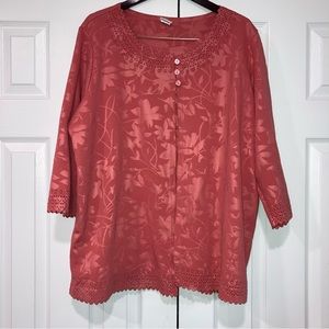 Adrian Delafield Women’s 2X Coral Blazer